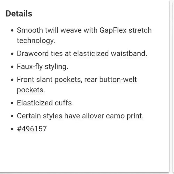 🌻Slim Canvas Joggers with Gapflex - Picture 3 of 3